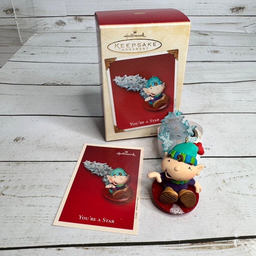 Hallmark Keepsake 2002 Ornament You're A Star Gift Christmas Decor Vintage